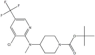 4-[(3-氯-5-三氟甲基-吡啶-2-基)-甲基-氨基]-哌啶-1-羧酸叔丁酯 结构式