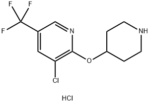 3-氯-2-(哌啶-4-氧基)-5-三氟甲基-吡啶盐酸盐 结构式