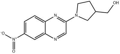 [1-(6-硝基喹喔啉-2-基)-吡咯烷-3-基]-甲醇 结构式