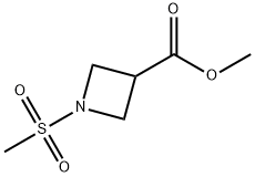 1-(甲磺酰基)-3-氮杂环丁烷甲酸甲酯 结构式