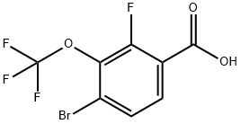 4-BROMO-2-FLUORO-3-(TRIFLUOROMETHOXY)BENZOIC ACID 结构式