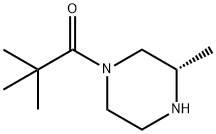 (S)-2,2-二甲基-1-(3-甲基哌嗪-1-基)丙烷-1-酮 结构式
