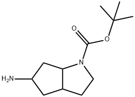 5-AMino-1-Boc-hexahydrocyclopenta[b]pyrrole 结构式