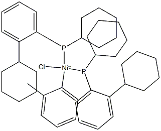 双[二环己基(苯基)膦](邻甲苯基)氯化镍(II) 结构式
