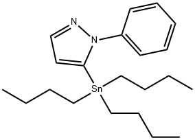 Tributyl(1-phenyl-5-pyrazolyl)tin 结构式