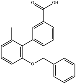 2-苄氧基-6-甲基联苯-3'-羧酸 结构式