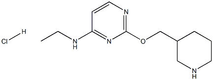 乙基-[2-(哌啶-3-基甲氧基)-嘧啶-4-基]-胺盐酸盐 结构式