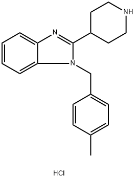 1-(4-甲基-苄基)-2-哌啶-4-基-1H-苯并咪唑盐酸盐 结构式