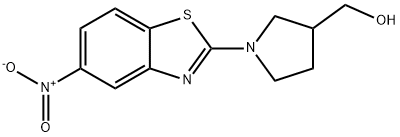 [1-(5-硝基-苯并噻唑-2-基)-吡咯烷-3-基]-甲醇 结构式