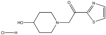 2-(4-羟基-哌啶-1-基)-1-噻唑-2-基-乙酮盐酸盐 结构式