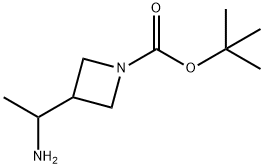 3-(1-氨基乙基)氮杂环丁烷-1-甲酸叔丁酯 结构式