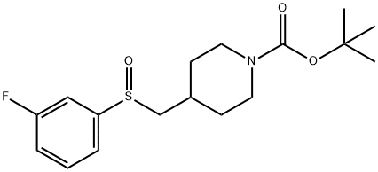 4-(3-氟-苯苯亚磺酰基甲基)-哌啶-1-羧酸叔丁酯 结构式
