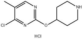 4-氯-5-甲基-2-(哌啶-4-氧基)嘧啶盐酸盐 结构式