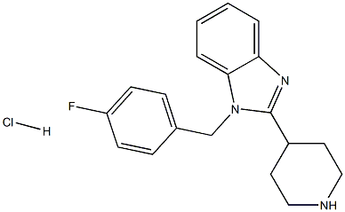 1-(4-氟-苄基)-2-哌啶-4-基-1H-苯并咪唑盐酸盐 结构式