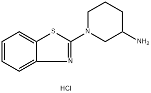 1-(苯并[D]噻唑-2-基)哌啶-3-胺盐酸盐 结构式