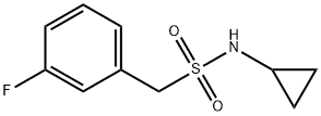 N-环丙基-1-(3-氟苯基)甲烷磺酰胺 结构式