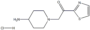 2-(4-氨基-哌啶-1-基)-1-噻唑-2-基-乙酮盐酸盐 结构式