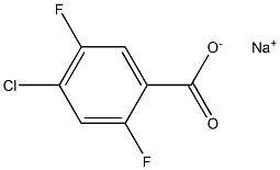 4-氯-2,5-二氟苯甲酸钠 结构式