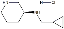 环丙基-甲基-(S)-哌啶-3-基-胺盐酸盐 结构式