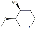 (3R,4S)-3-METHOXYOXAN-4-AMINE 结构式