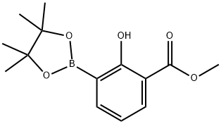 2-羟基-3-(四甲基-1,3,2-二氧杂硼戊烷-2-基)苯甲酸甲酯 结构式