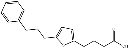 4-(5-(3-苯基丙基)噻吩-2-基)丁酸 结构式