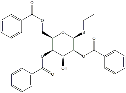 乙基 硫代-BETA-D-吡喃半乳糖苷 2,4,6-三苯甲酸酯 结构式