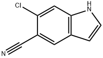 6-氯吲哚-5-甲腈 结构式