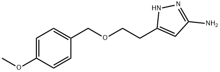 5-(2-((4-甲氧基苄基)氧)乙基)-1H-吡唑-3-胺 结构式