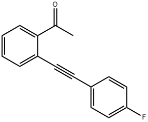 1-( 2 - (( 4-氟苯基)乙炔基)苯基)乙酮 结构式