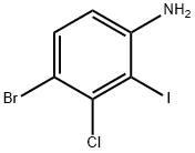 4-溴-3-氯-2-碘苯胺 结构式