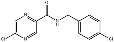 5-氯-N-(4-氯苄基)吡嗪-2-甲酰胺 结构式