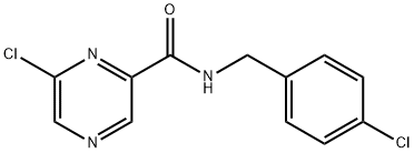 6-氯-N-(4-氯苄基)吡嗪-2-甲酰胺 结构式