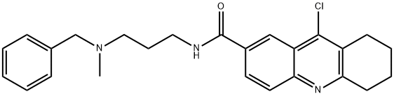 9-氯-5,6,7,8-四氢-N-[3-[甲基(苄基)氨基]丙基]-2-吖啶甲酰胺 结构式