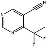 4-(1,1-二氟-乙基)-5-氰基嘧啶 结构式