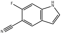 5-氰基-6-氟吲哚 结构式