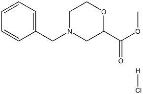 4-苄基吗啉-2-甲酸甲酯盐酸盐 结构式