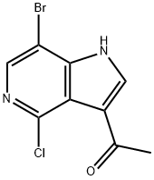 3-Acetyl-7-broMo-4-chloro-5-azaindole 结构式