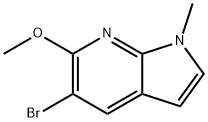 5-BroMo-1-Methyl-6-Methoxy-7-azaindole 结构式