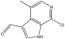 7-Chloro-4-Methyl-6-azaindole-3-carboxaldehyde 结构式