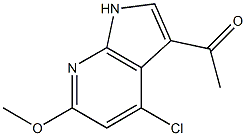 3-Acetyl-4-chloro-6-Methoxy-7-azaindole 结构式