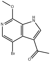 3-Acetyl-4-broMo-7-Methoxy-6-azaindole 结构式