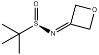 (R)-2-甲基-N-(氧杂环丁烷-3-亚丙基)丙烷-2-亚磺酰胺 结构式