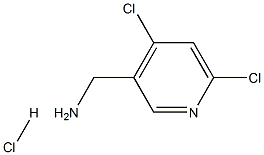 (4,6-二氯吡啶-3-基)甲胺盐酸盐 结构式