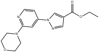 1-(2-吗啉吡啶-4-基)-1H-吡唑-4-羧酸乙酯 结构式