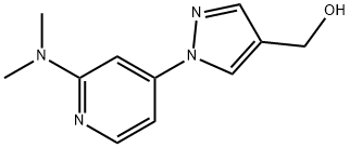 1-[2-(二甲基氨基)-4-吡啶]-1H-吡唑-4-甲醇 结构式