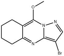 3-溴-9-甲氧基-5,6,7,8-四氢咪唑并[5,1-B]喹唑啉 结构式