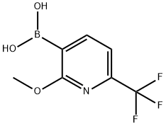 (2-甲氧基-6-(三氟甲基)吡啶-3-基)硼酸 结构式