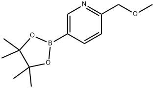 2-(甲氧基甲基)-5-(4,4,5,5-四甲基-1,3,2-二氧杂硼烷-2-基)吡啶 结构式