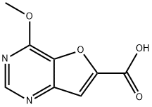 4-甲氧基呋喃并[3,2-D]嘧啶-6-羧酸 结构式